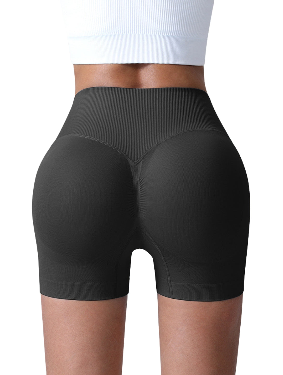 Sculpt V-Waist Scrunch Shorts - HeyShape