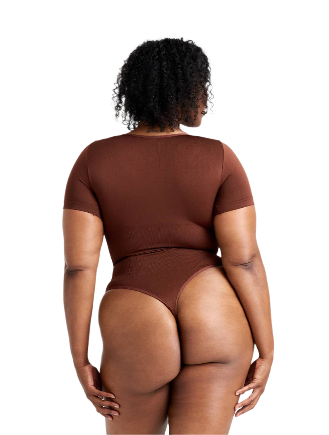 Square Neck Thong Bodysuit - HeyShape