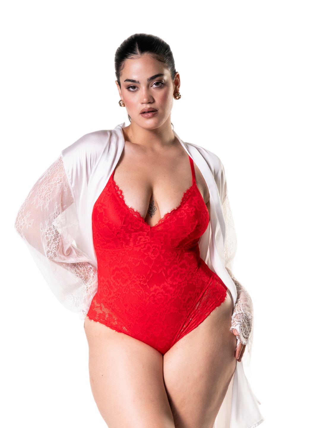 Shapewear Laced Bodysuit - HeyShape